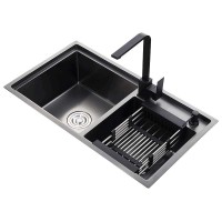 High Grade Material Stainless Steel Hand Made Black Kitchen Sink