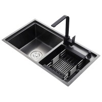 High-grade Handmade SUS 304 Stainless Steel black kitchen sink