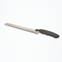 Black Handle Stainless Steel Long Frozen Meat Cutting Knife