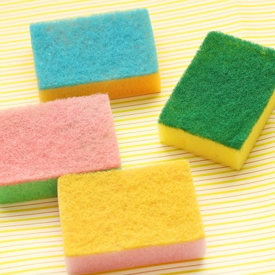 Convenient raw material round wet kitchen scrubber fabric