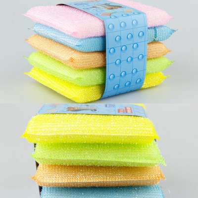 Heavy duty scrub Scouring Pad with cellulose sponge