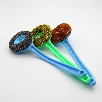 Custom LOGO printed plastic cleaning brush with long handle