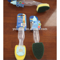 Liquid soap dispensing brush